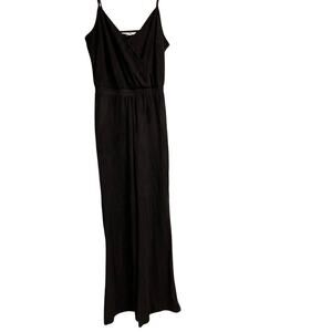 Jack BB Dakota Black Wide Leg V-Neck Jumpsuit Size XS Womens Party Travel Casual